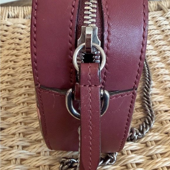Gucci Pink Floral GG Supreme Leather & Canvas Crossbody Bag - Picture 6 of 13